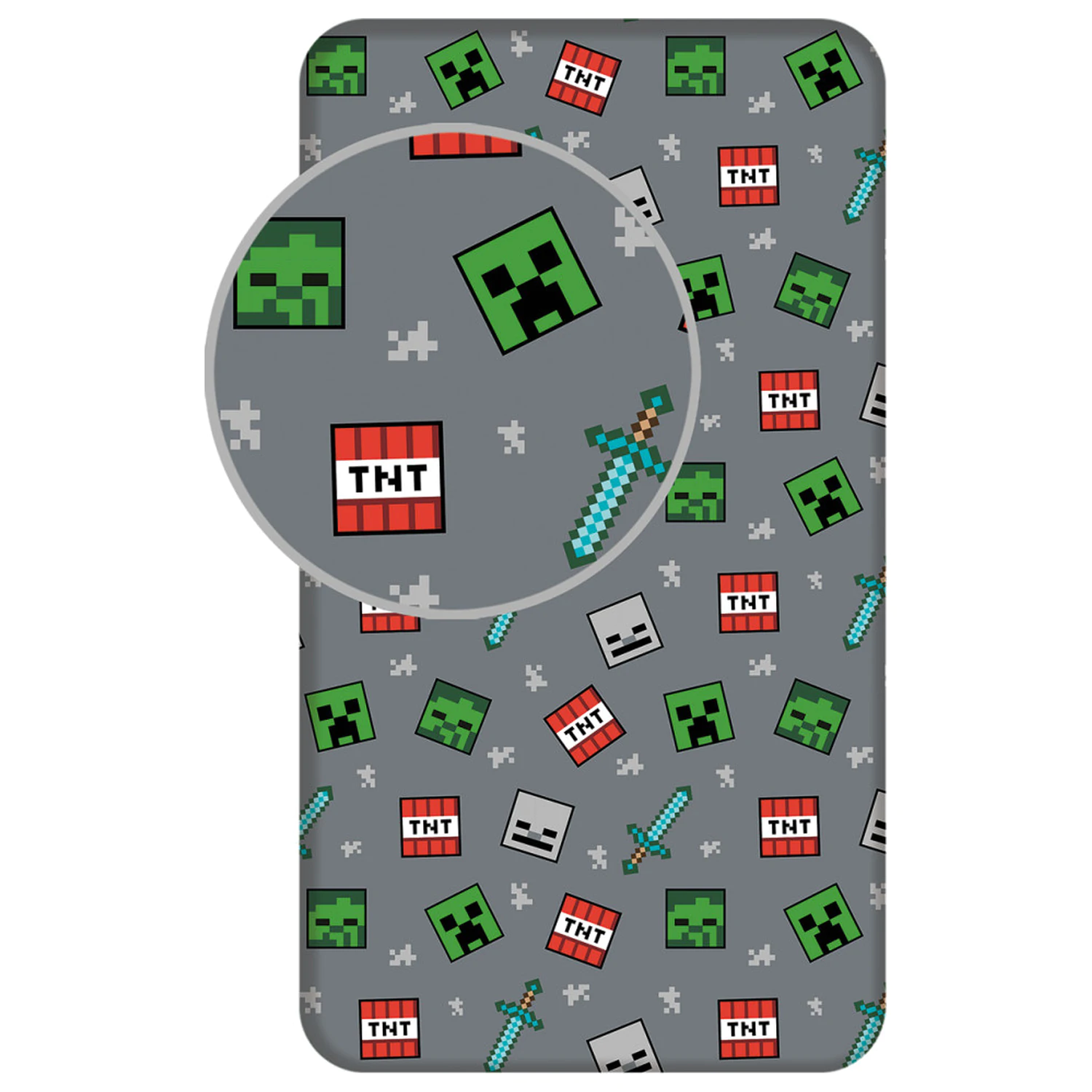 Minecraft We Got This prostěradlo s gumou 90x200 cm fotografii produktu