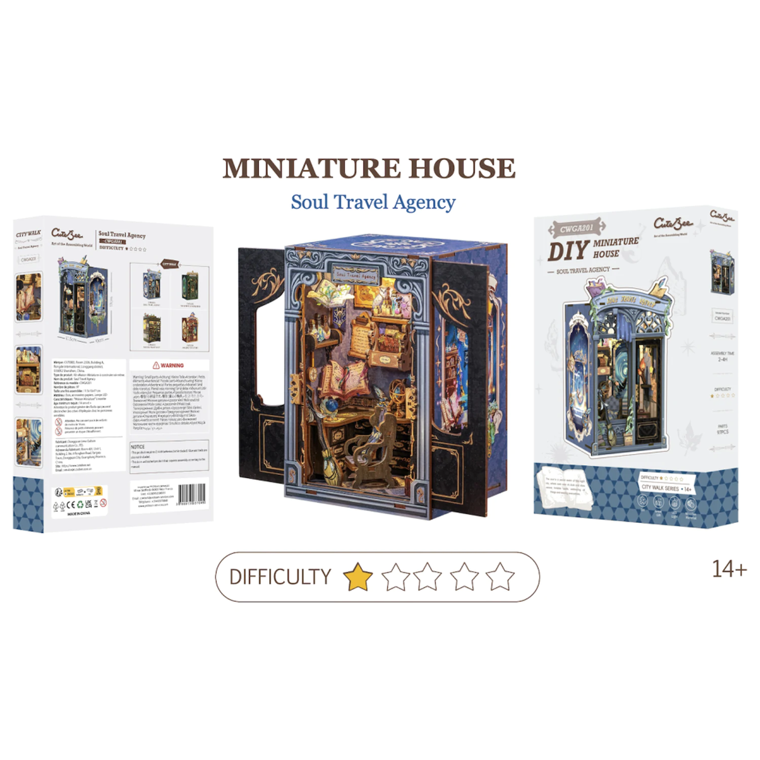 MINIATURE HOUSE DIY Soul Travel Agency 97 ks + LED světlo stavebnice fotografii produktu
