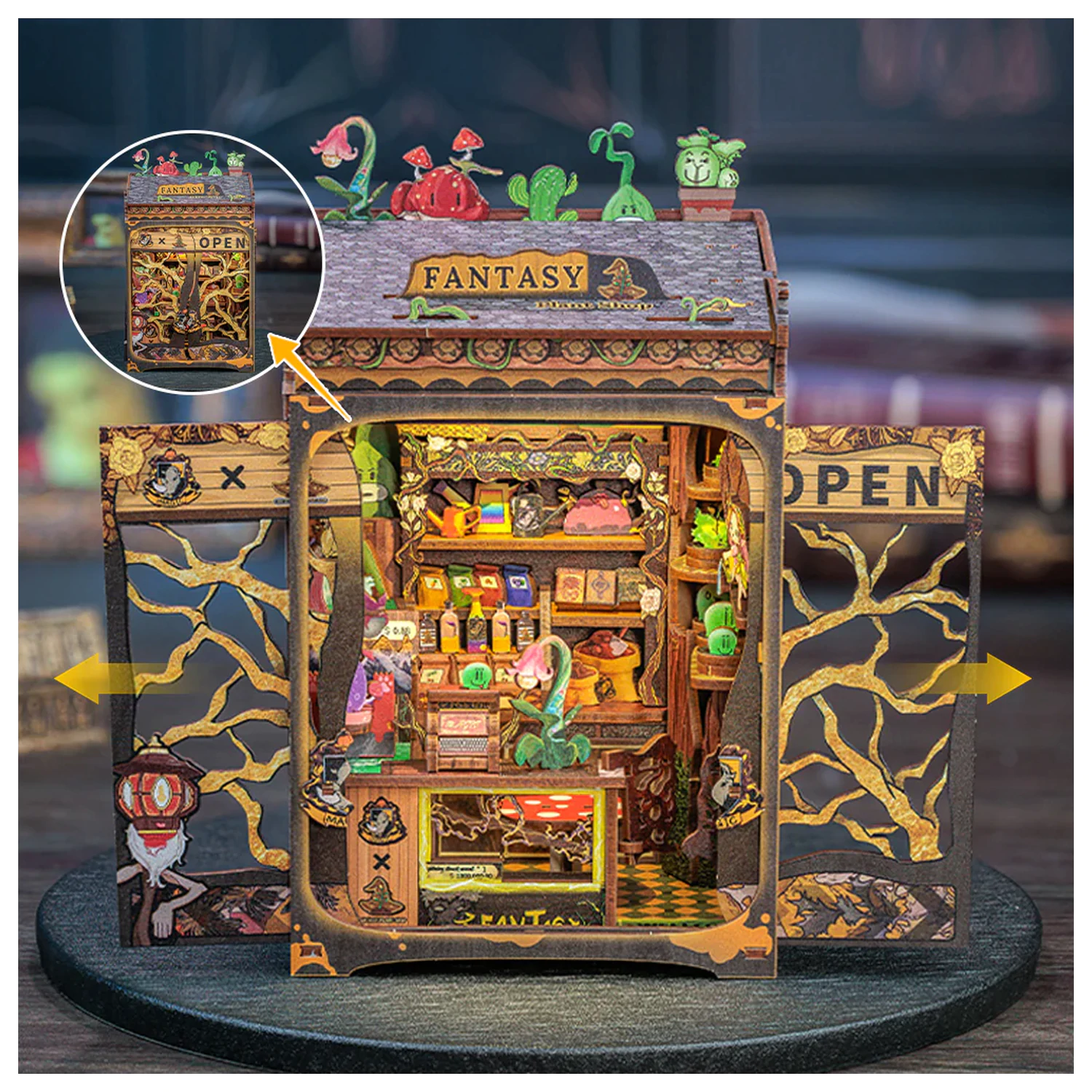 MINIATURE HOUSE DIY Fantasy Plant Shop 146 dílů + LED světelná stavebnice fotografii produktu