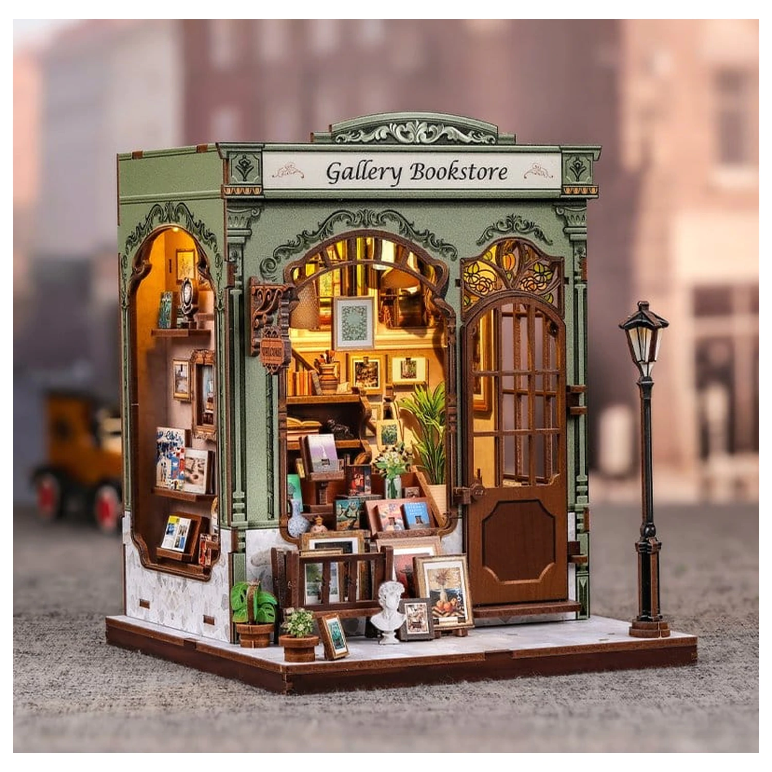 Miniaturní model domu Kit Gallery Bookstore 20 x 16 cm fotografii produktu