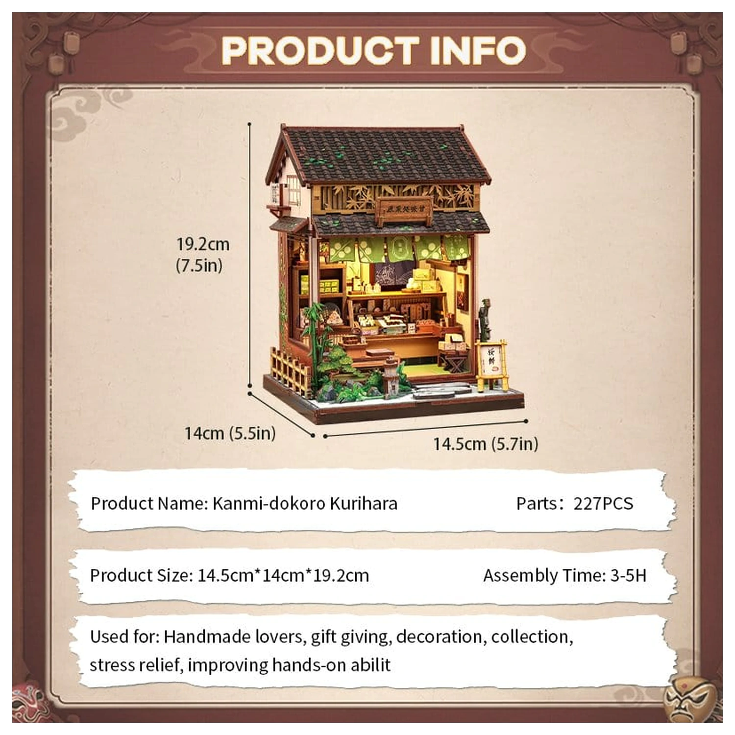 Modelářská stavebnice Miniaturní domek Kanmi-dokoro Kurihara 19 x 15 cm fotografii produktu