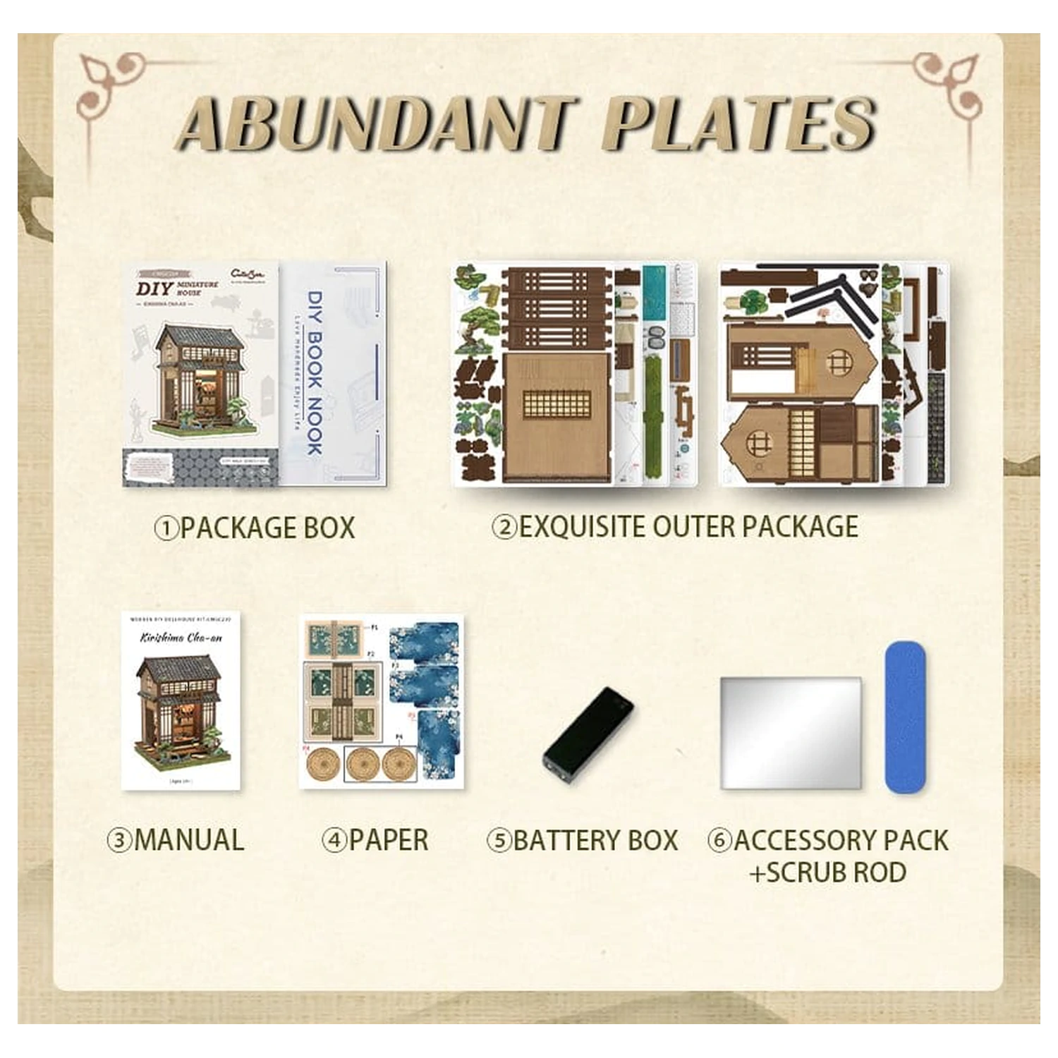 Modelová stavebnice miniaturního domu Kirishima Cha-an 19 x 14 cm fotografii produktu