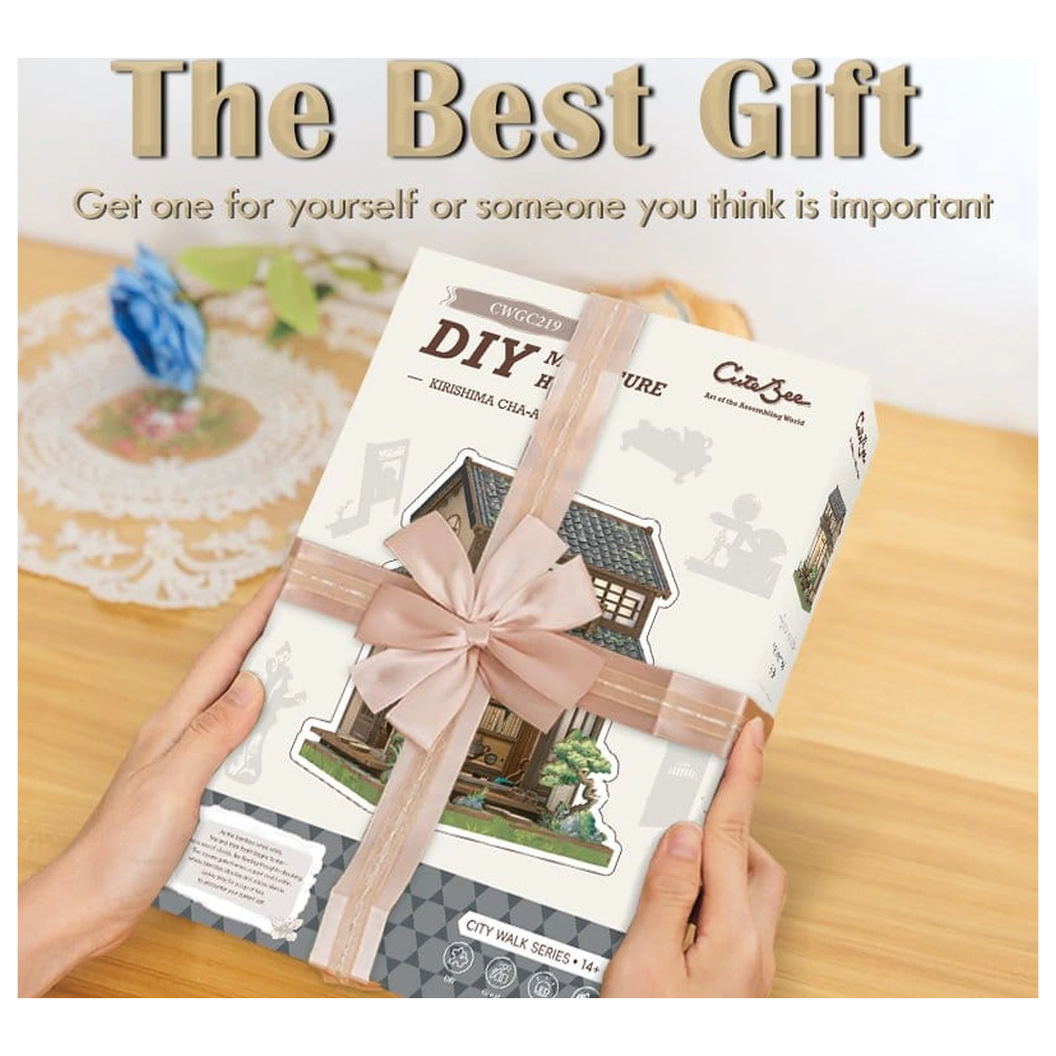 Modelová stavebnice miniaturního domu Kirishima Cha-an 19 x 14 cm fotografii produktu