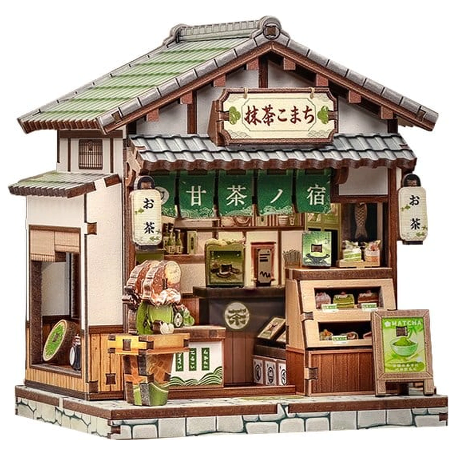 Sada modelu miniaturního domu Kyoto Matcha Cottage 11 x 9 cm fotografii produktu