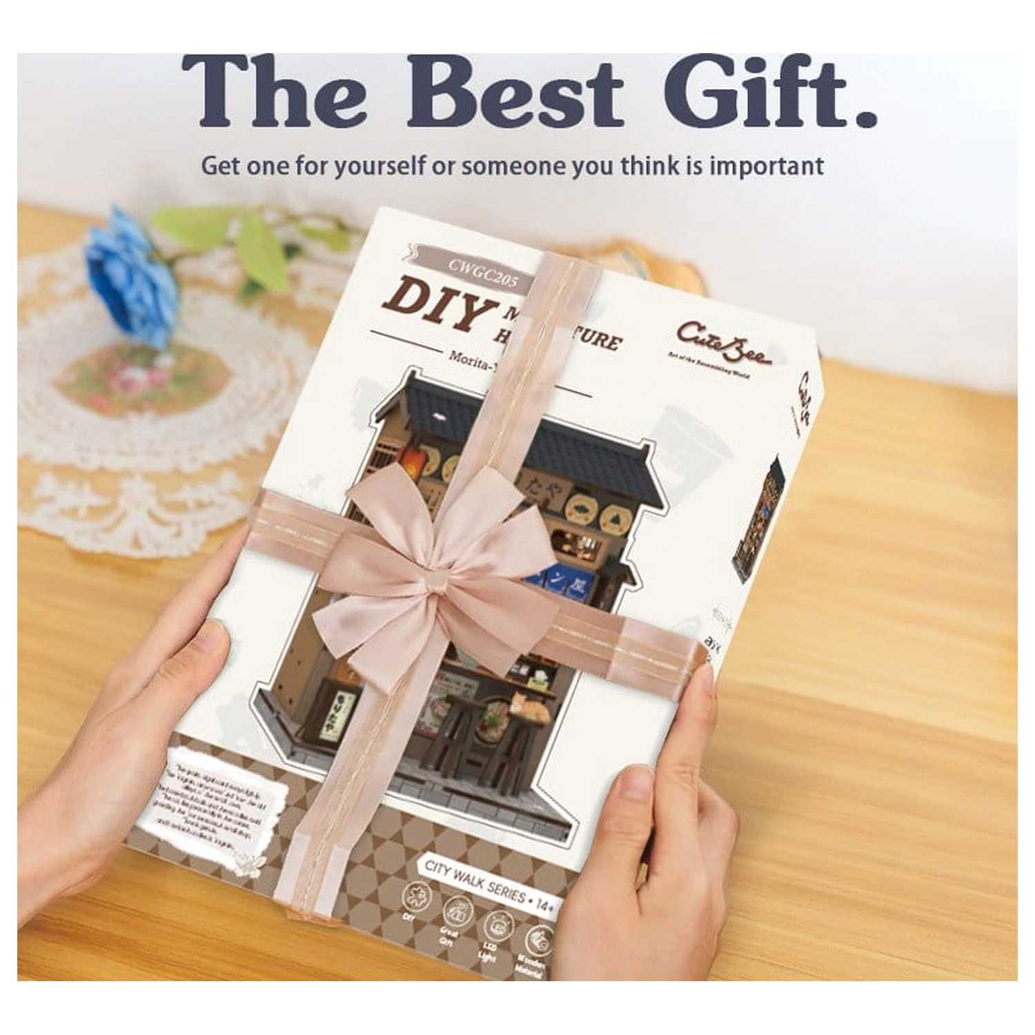 Sada modelu miniaturního domu Morita-Ya 21 x 16 cm fotografii produktu