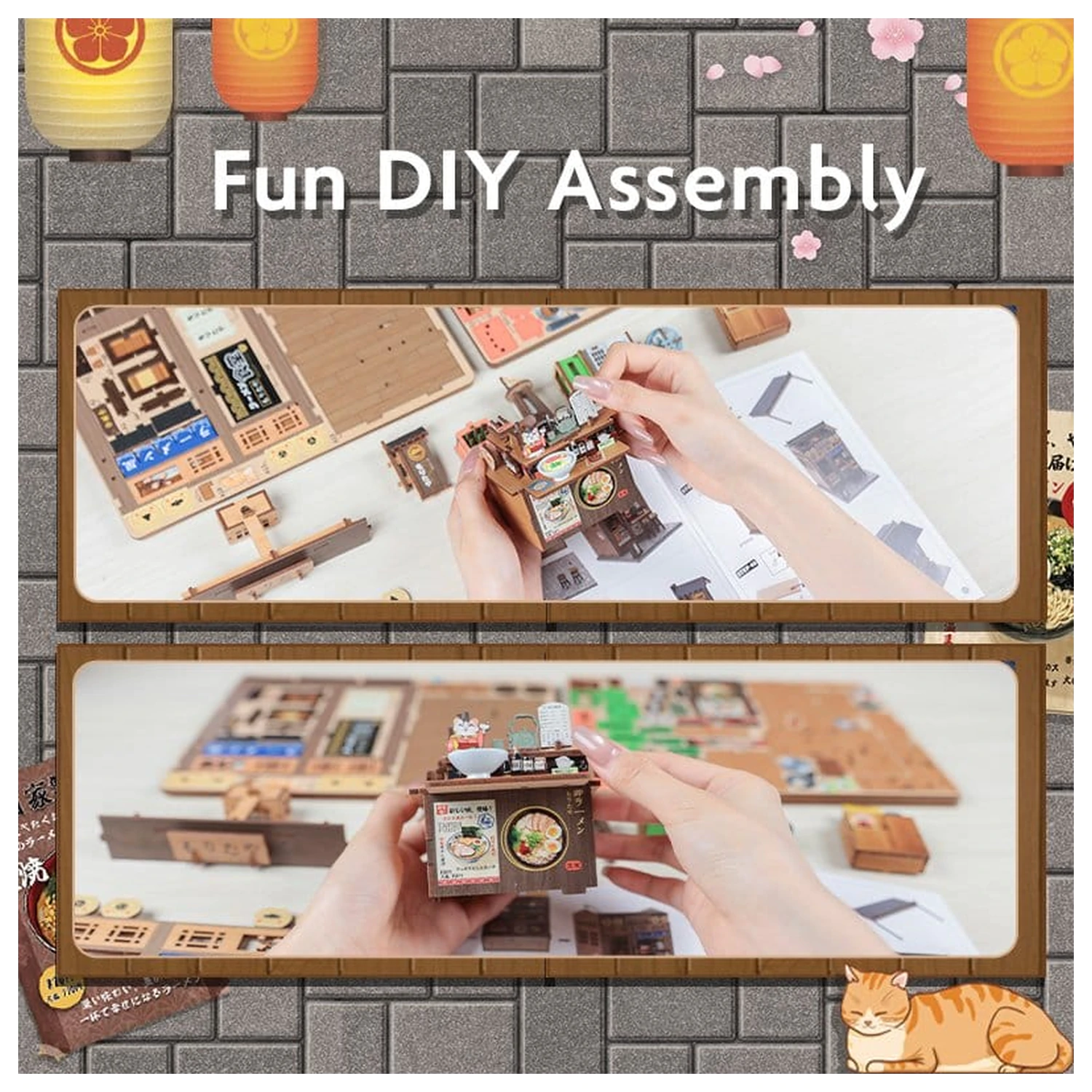 Sada modelu miniaturního domu Morita-Ya 21 x 16 cm fotografii produktu