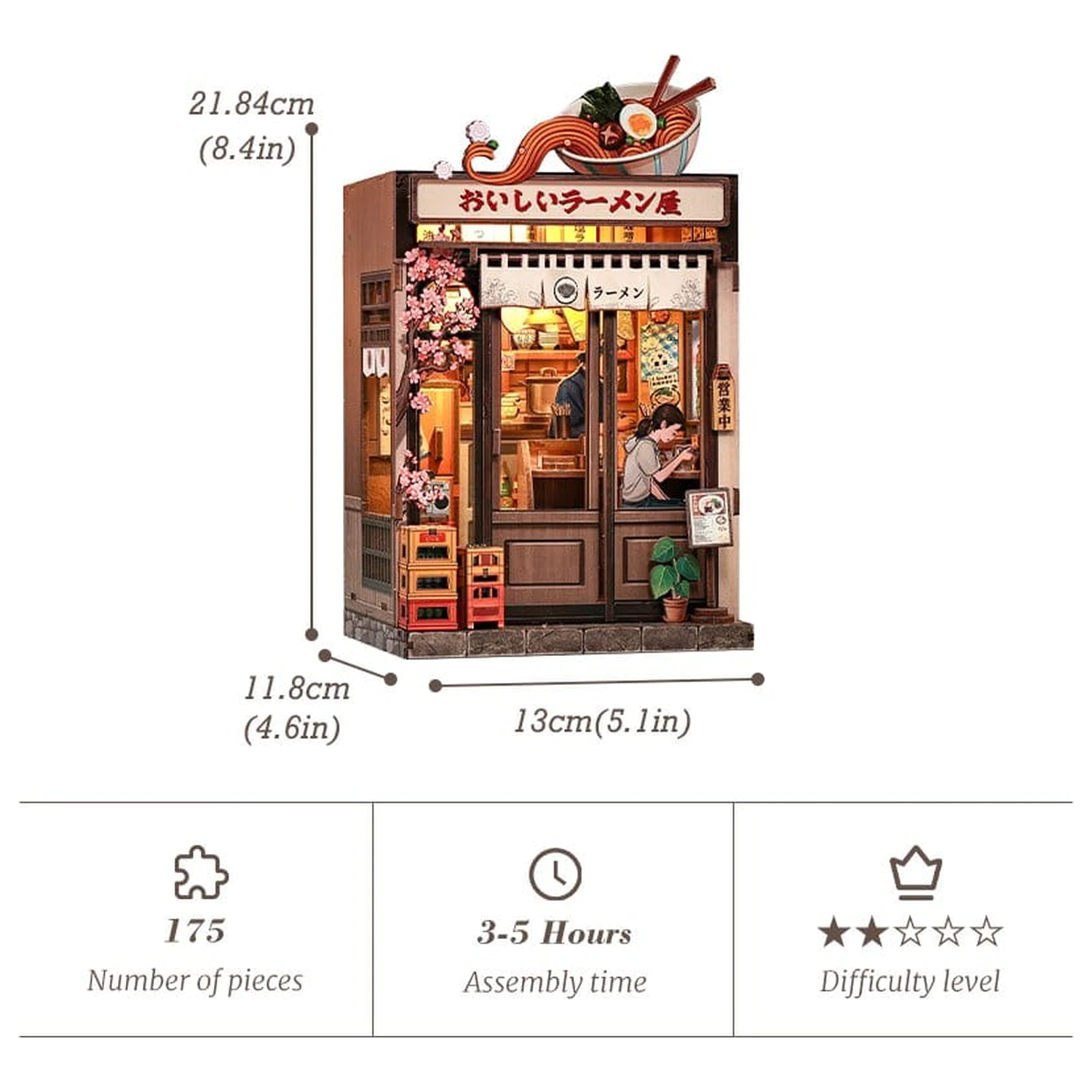 Modelová stavebnice miniaturního domku Oishii Kyoto 22 x 13 cm fotografii produktu