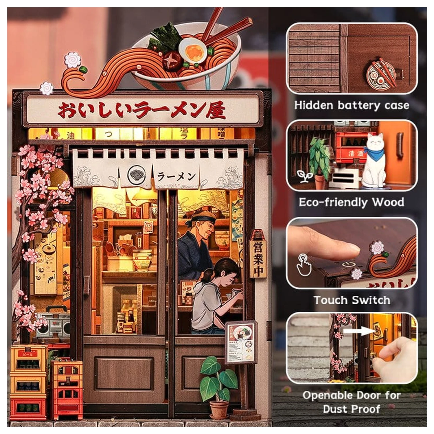 Modelová stavebnice miniaturního domku Oishii Kyoto 22 x 13 cm fotografii produktu