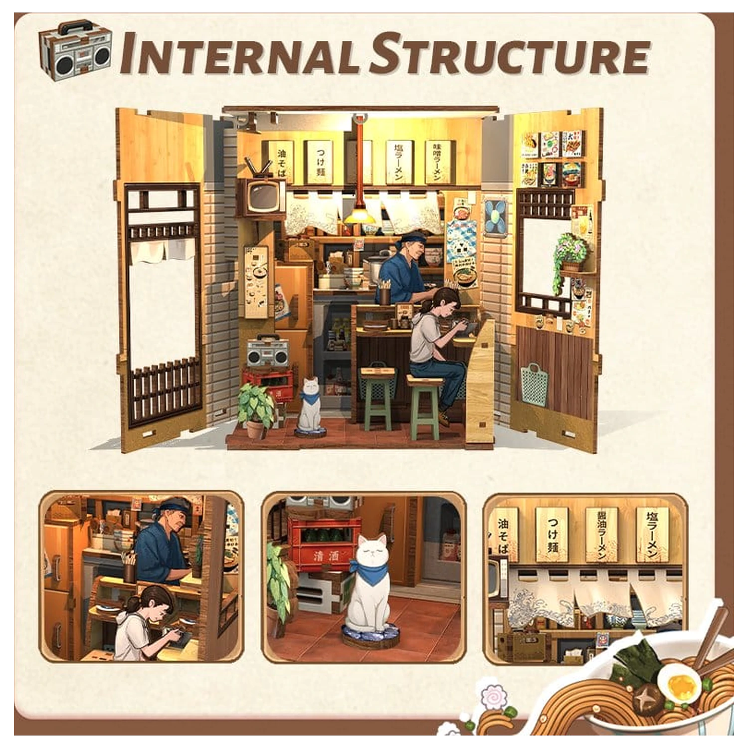 Modelová stavebnice miniaturního domku Oishii Kyoto 22 x 13 cm fotografii produktu