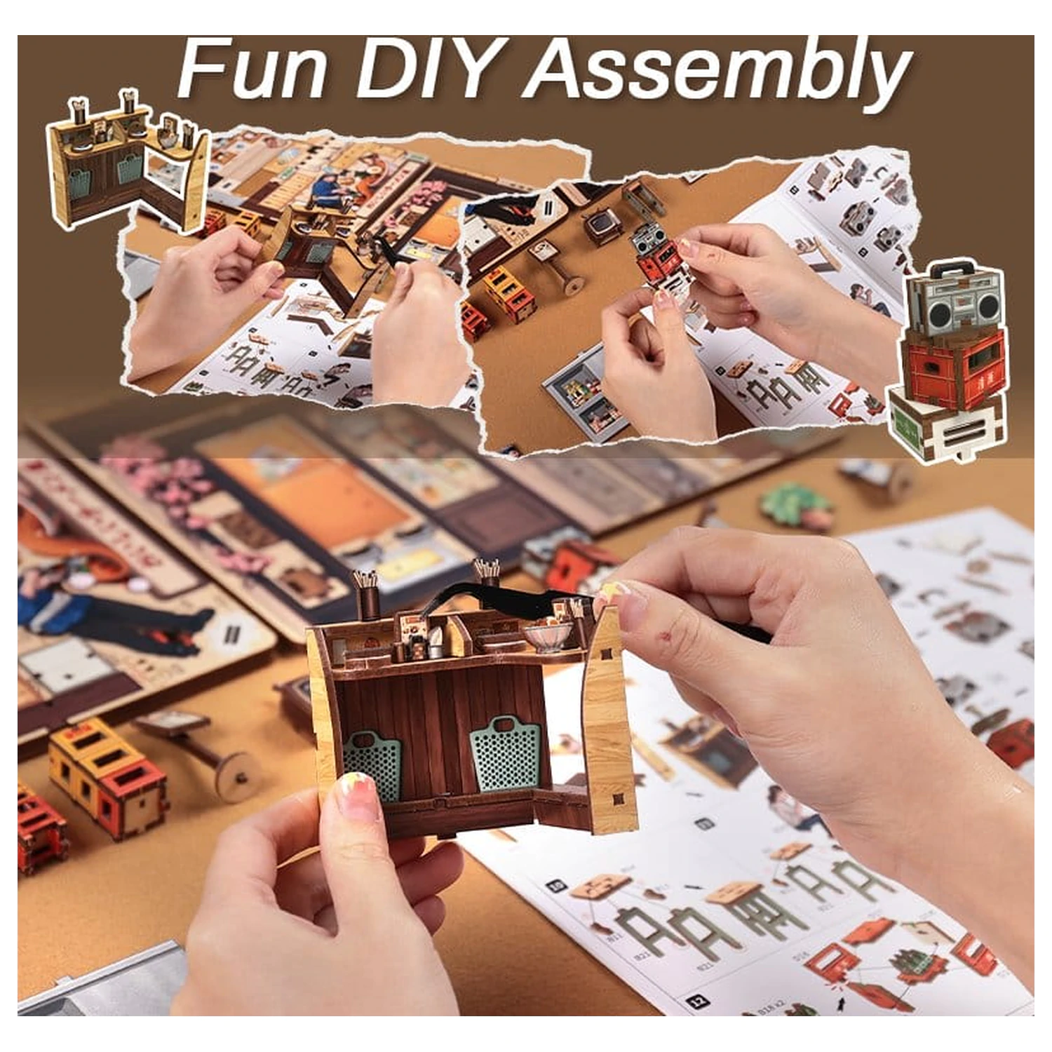 Modelová stavebnice miniaturního domku Oishii Kyoto 22 x 13 cm fotografii produktu