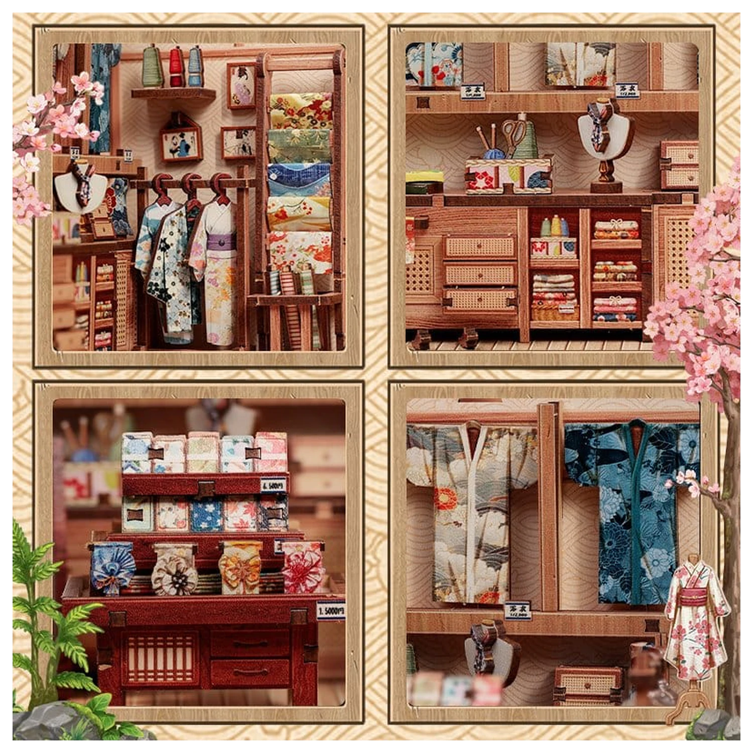 Miniaturní model domu Kit Sakura O Kimono Shop 19 x 14 cm fotografii produktu