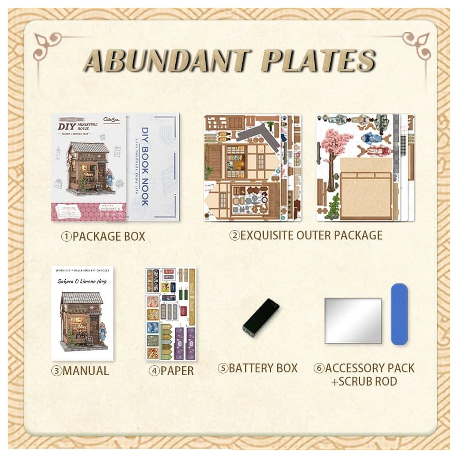 Miniaturní model domu Kit Sakura O Kimono Shop 19 x 14 cm fotografii produktu