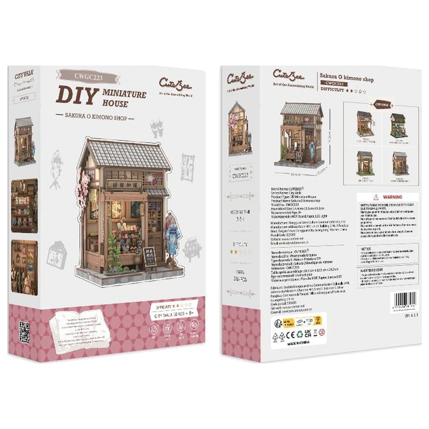 Miniaturní model domu Kit Sakura O Kimono Shop 19 x 14 cm fotografii produktu