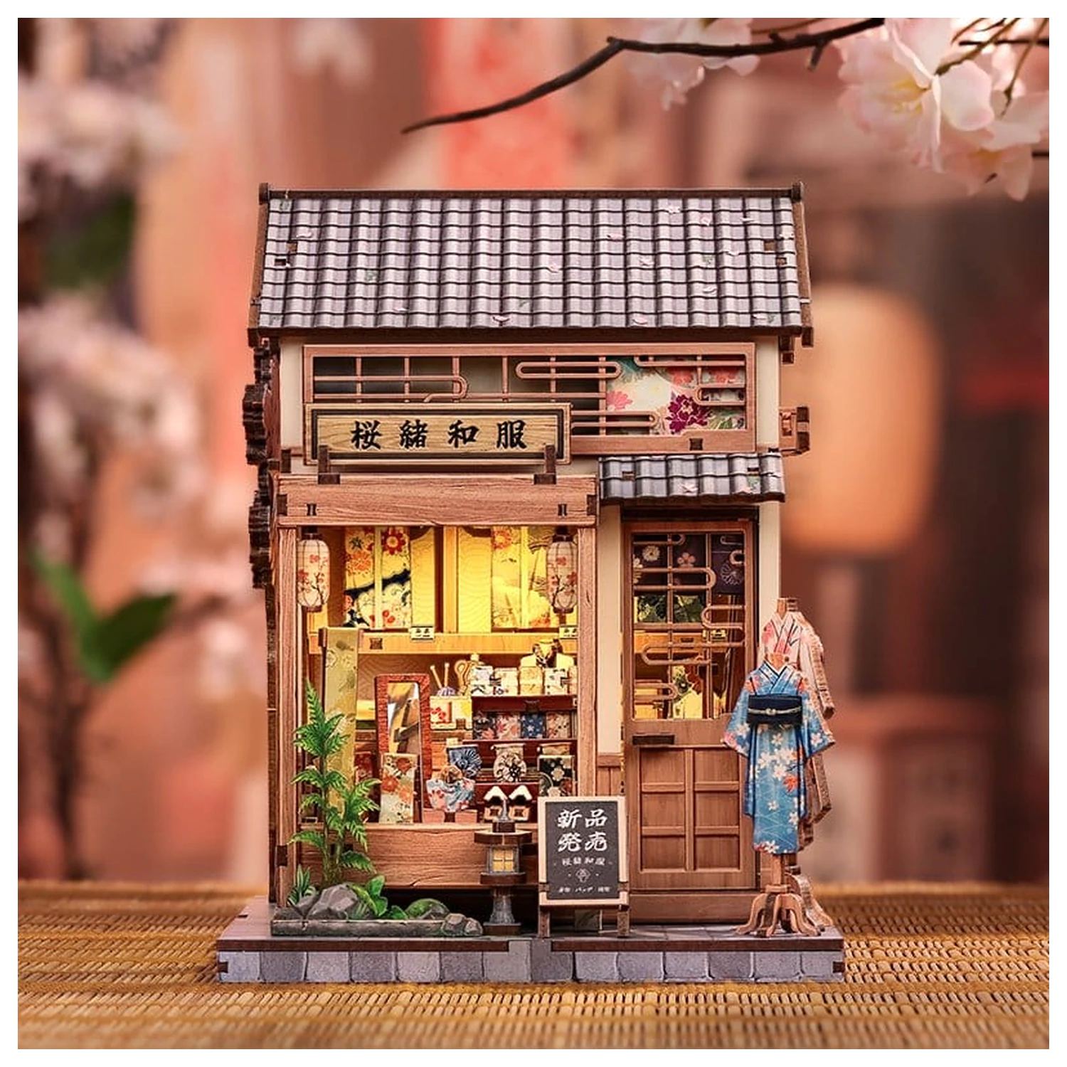 Miniaturní model domu Kit Sakura O Kimono Shop 19 x 14 cm fotografii produktu
