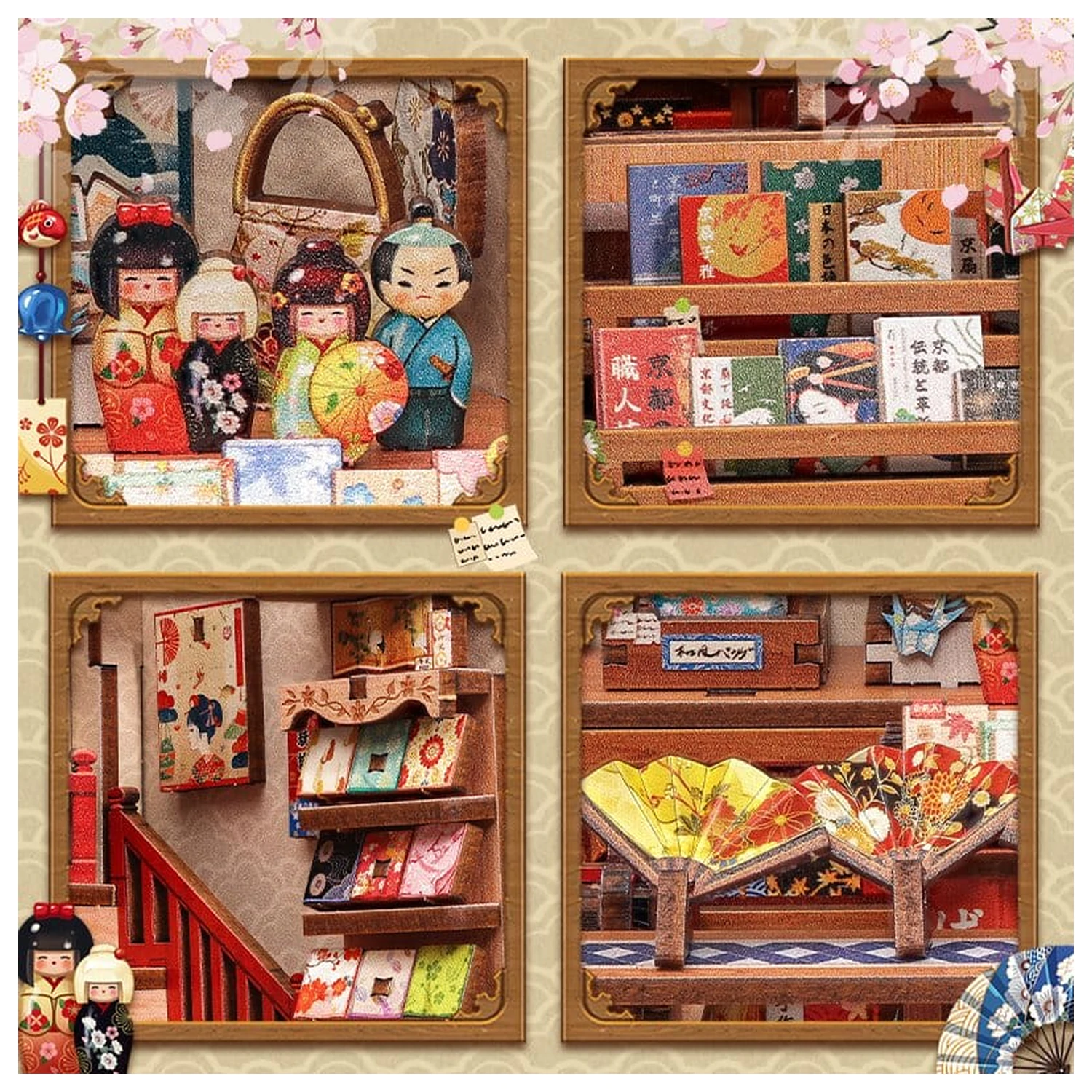 Sada na stavbu miniaturního domku Tsukino Eogi-dou 19 x 14 cm fotografii produktu