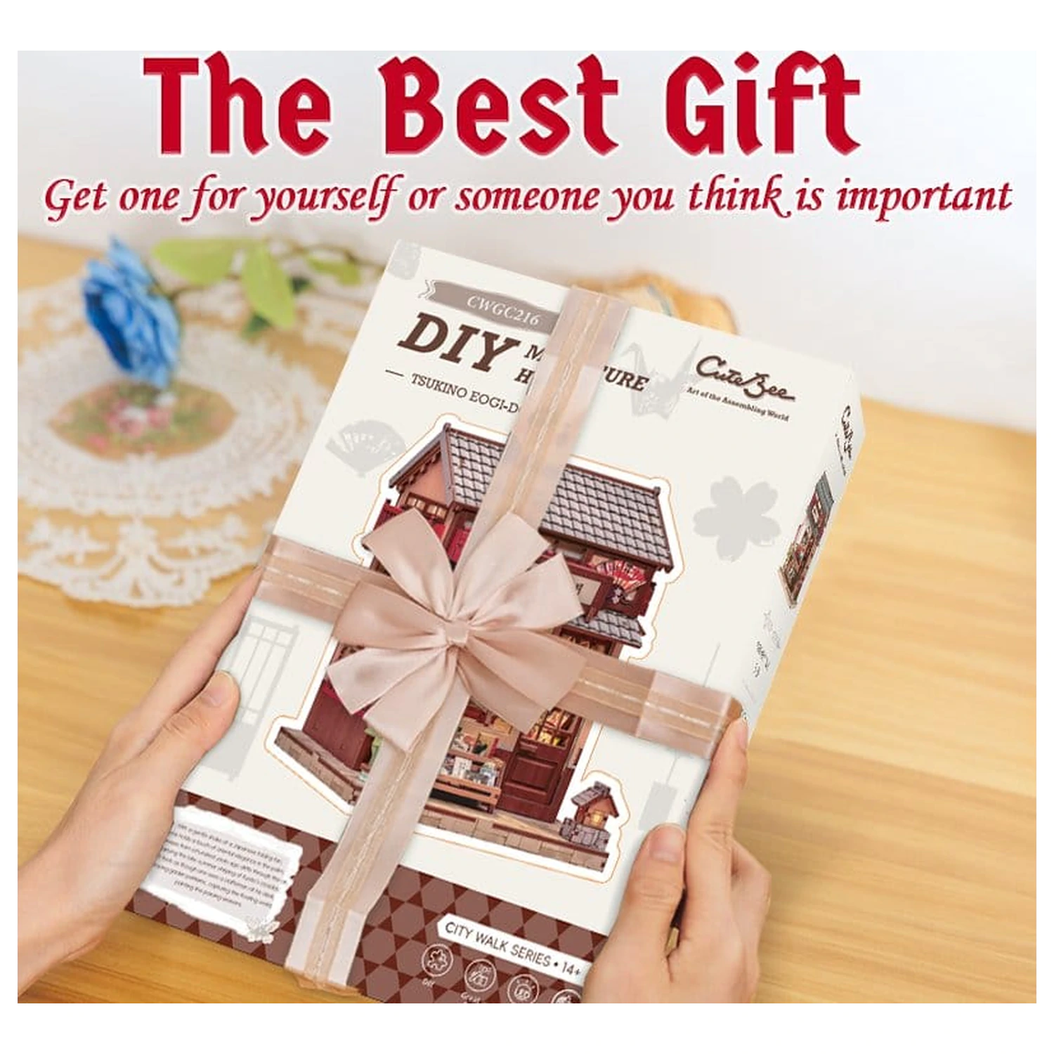 Sada na stavbu miniaturního domku Tsukino Eogi-dou 19 x 14 cm fotografii produktu