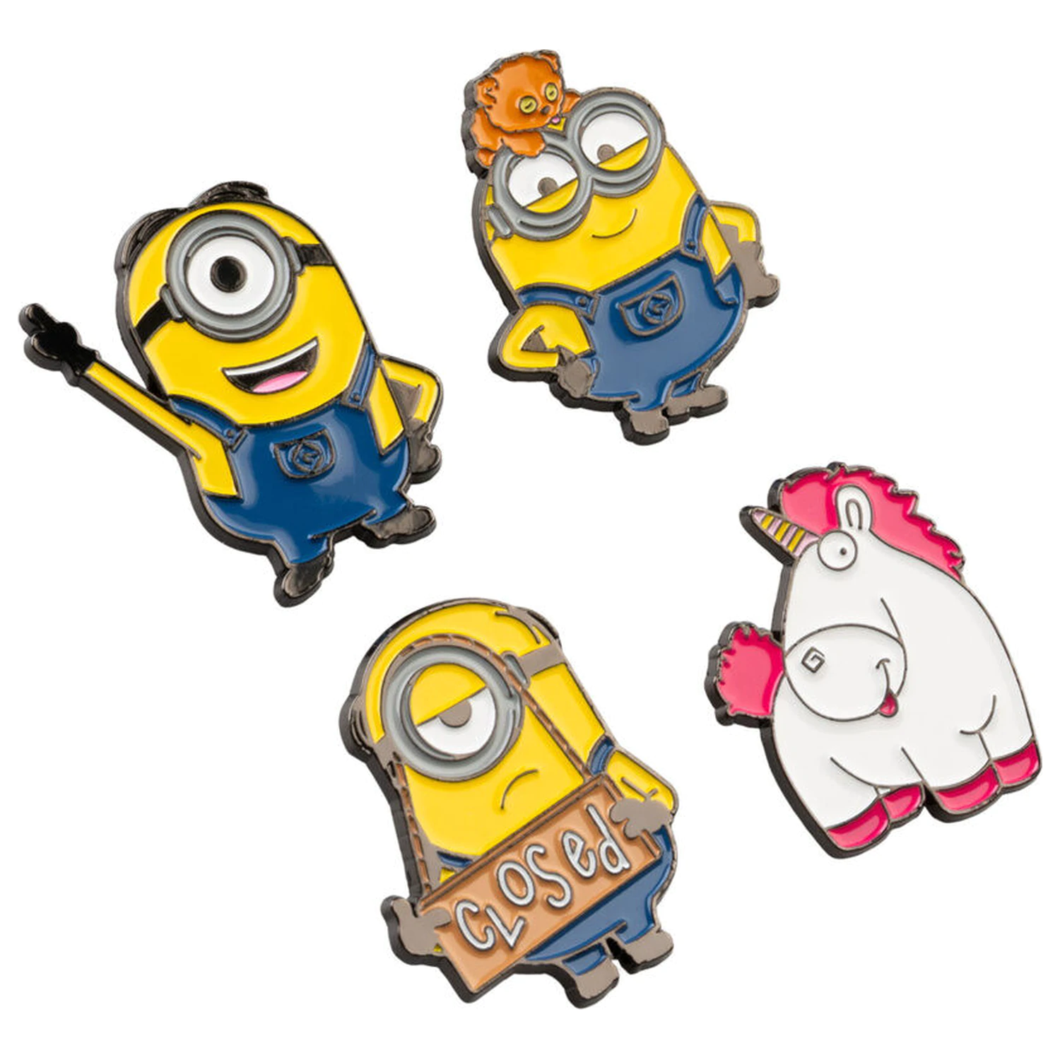 Minions sada 4 odznaků fotografii produktu