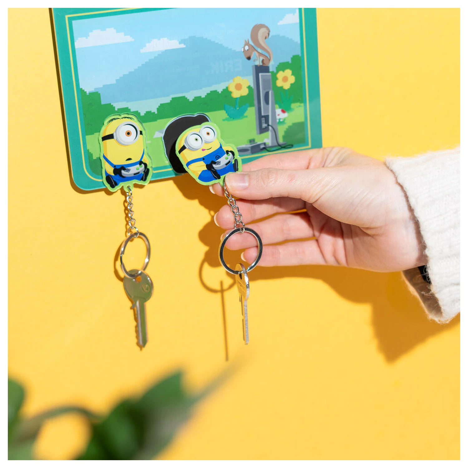 Minions přívěsek na klíče s kroužkem na klíče fotografii produktu
