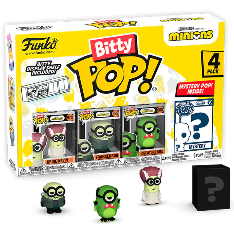 Minions Bitty Funko POP! Vinylová figurka 4-balení Frankenbob 2,5 cm fotografii produktu