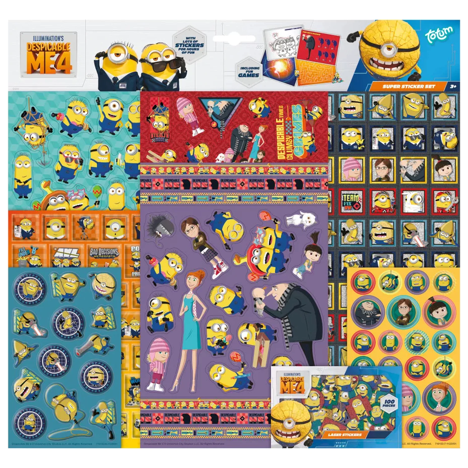 Minions Super Sticker Set s hračkou fotografii produktu