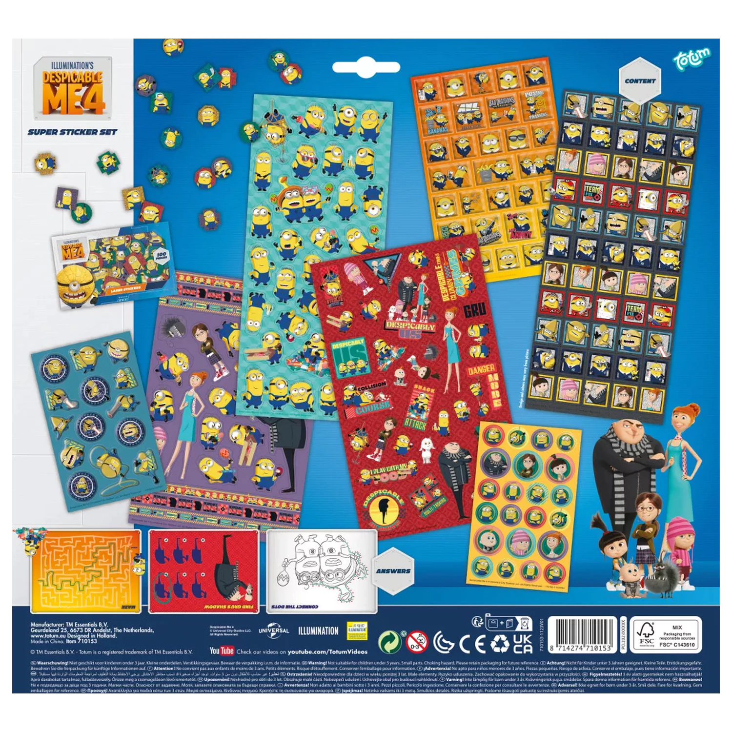 Minions Super Sticker Set s hračkou fotografii produktu