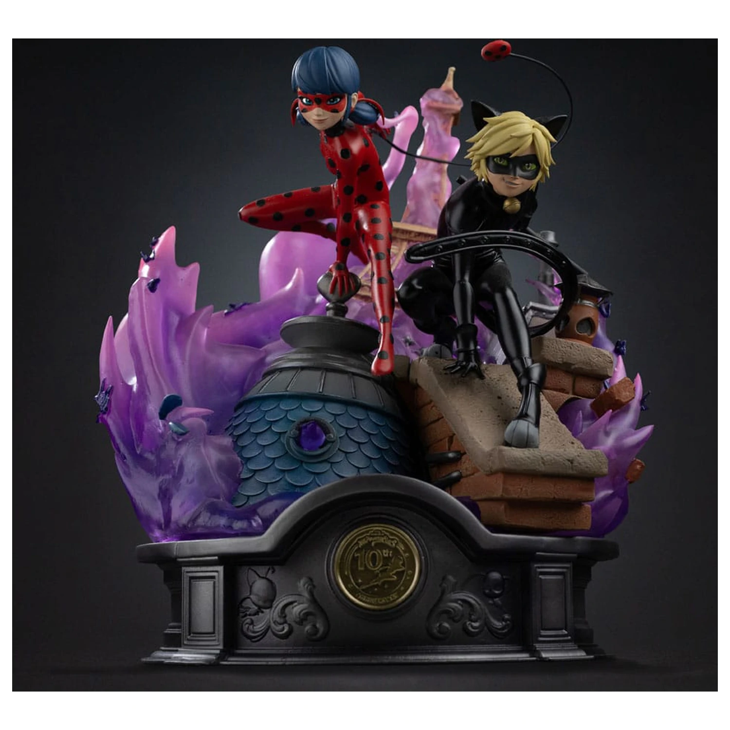 Miraculous Deluxe Art Scale Socha 1/10 Lady Bug and Cat Noir Signed Edition 23 cm fotografii produktu