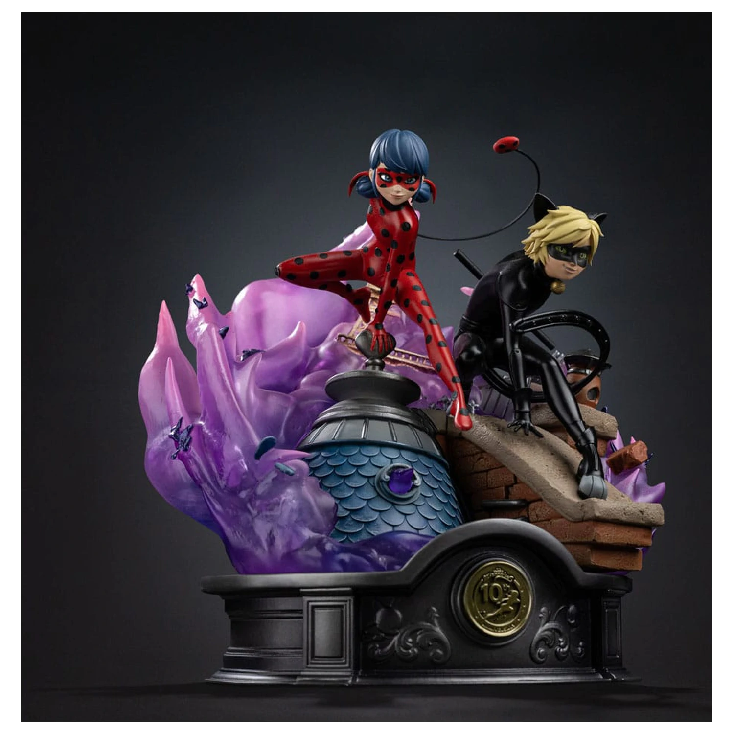 Miraculous Deluxe Art Scale Socha 1/10 Lady Bug and Cat Noir Signed Edition 23 cm fotografii produktu