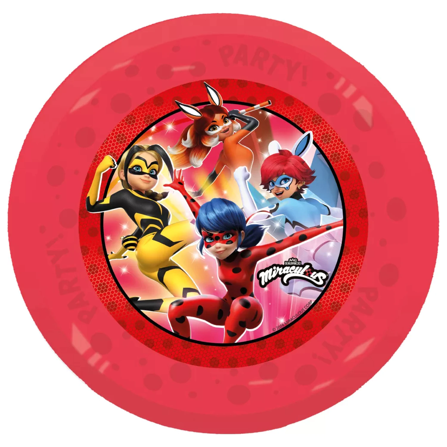 Miraculous Hero Micro Premium Plastic plochý talíř, sada 4 kusů, 21 cm fotografii produktu
