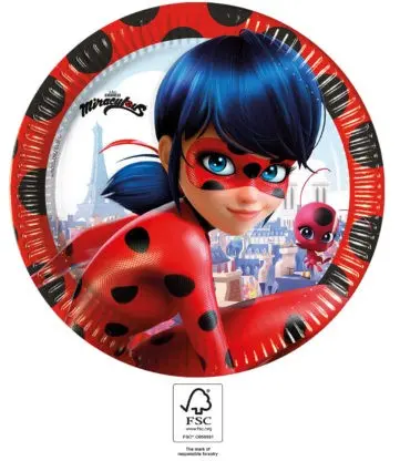 Miraculous Ladybug, Tales of Ladybug & Cat Noir Papírové talíře 8 ks 23 cm FSC fotografii produktu