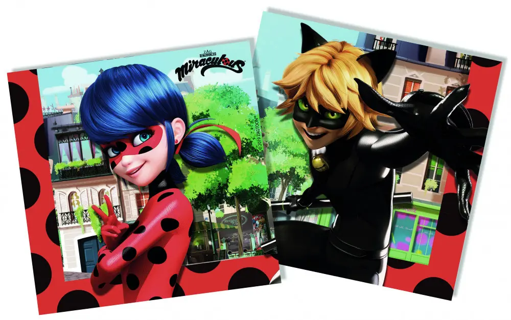 Miraculous Ladybug, Ladybug and Cat Noir adventures ubrousky 20 ks fotografii produktu