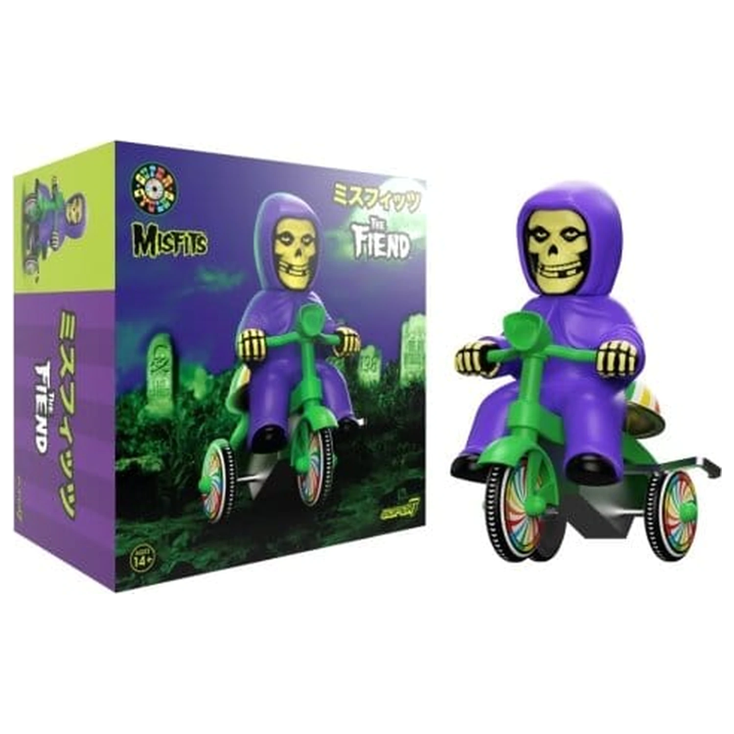 Misfits Super Cycles vozidlo Fiend (Fialové se zelenou tříkolkou) fotografii produktu