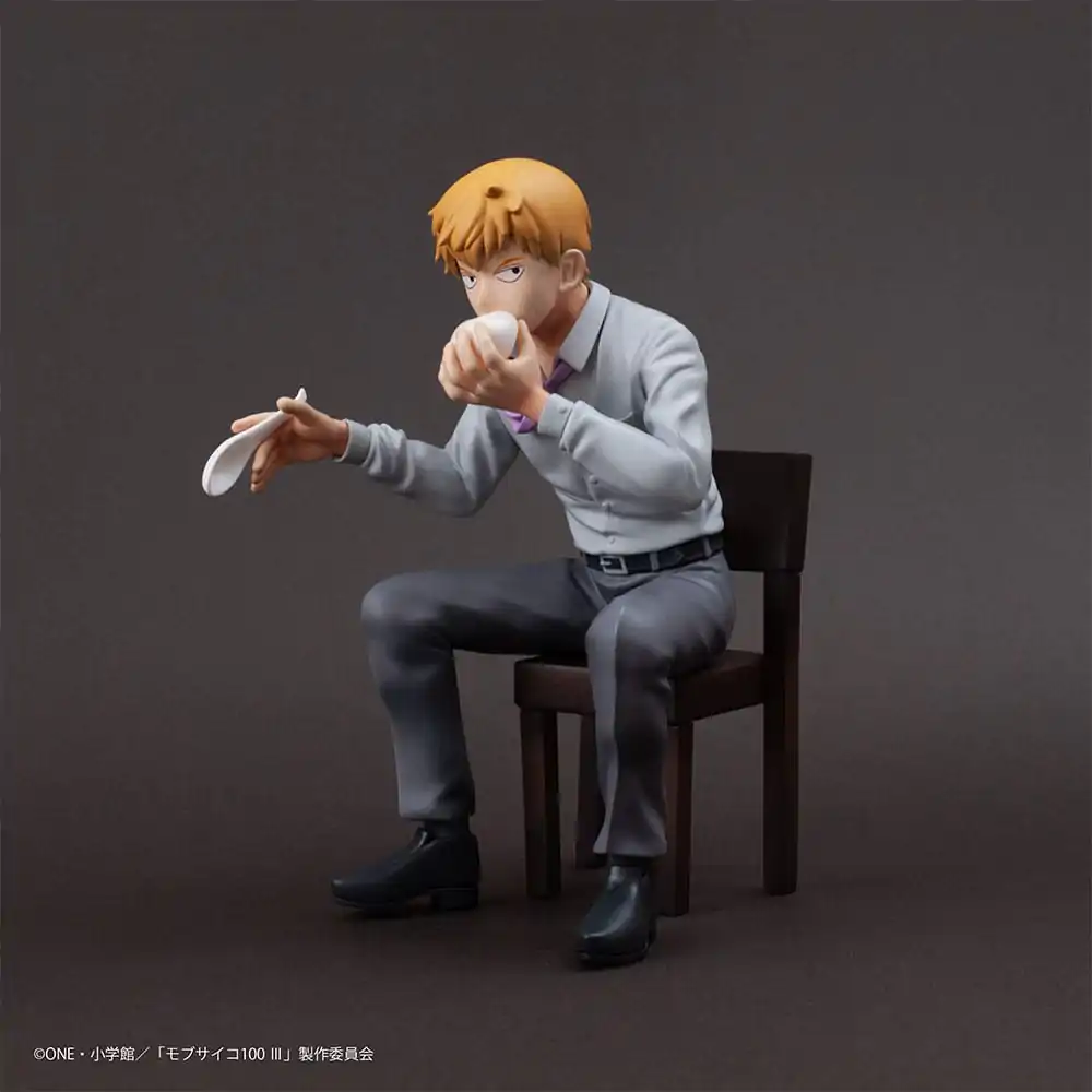 Mob Psycho 100 III x Bunbougu Cafe 2022 PVC socha Arataka Reigen 14 cm fotografii produktu