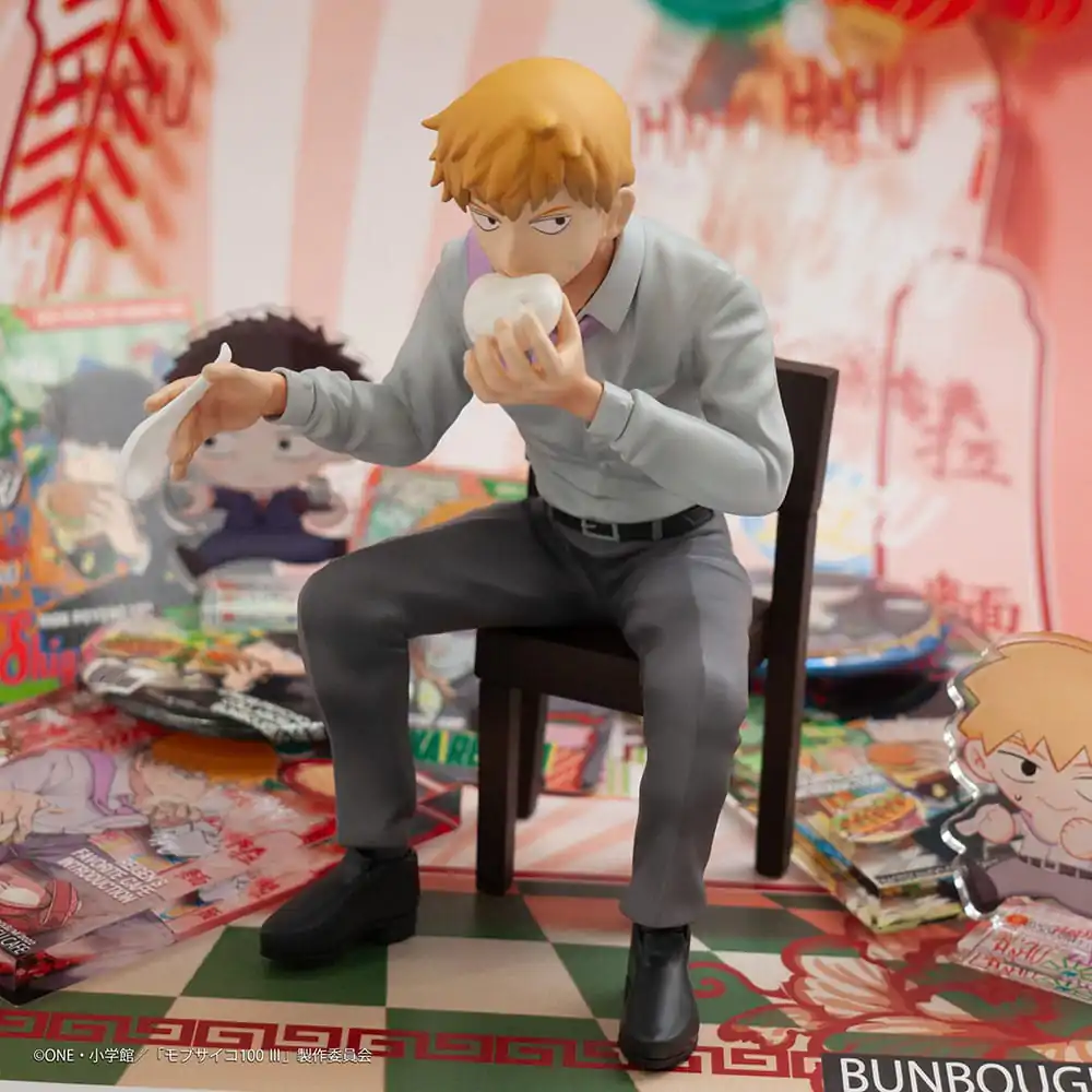 Mob Psycho 100 III x Bunbougu Cafe 2022 PVC socha Arataka Reigen 14 cm fotografii produktu