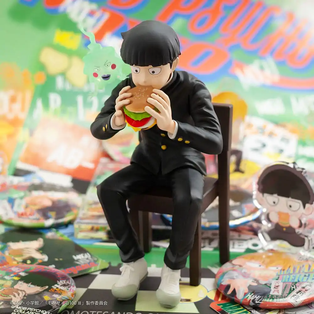 Mob Psycho 100 III x Bunbougu Cafe 2022 PVC socha Shigeo Kageyama & Ekubo 13 cm fotografii produktu