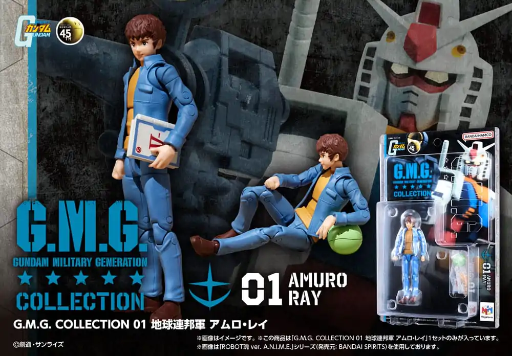 Mobile Suit Gundam G.M.G. Collection 01 Akční figurka Earth Federation Amuro Ray 10 cm fotografii produktu