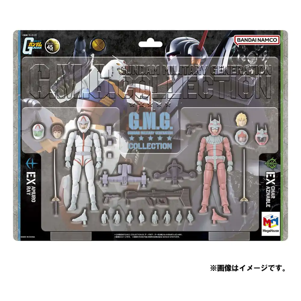 Mobile Suit Gundam G.M.G. Collection EX 09 akční figurky 2-balení Earth Federation Amuro Ray & Char Aznable Normal Suit Ver. (s dárkem) 10 cm fotografii produktu