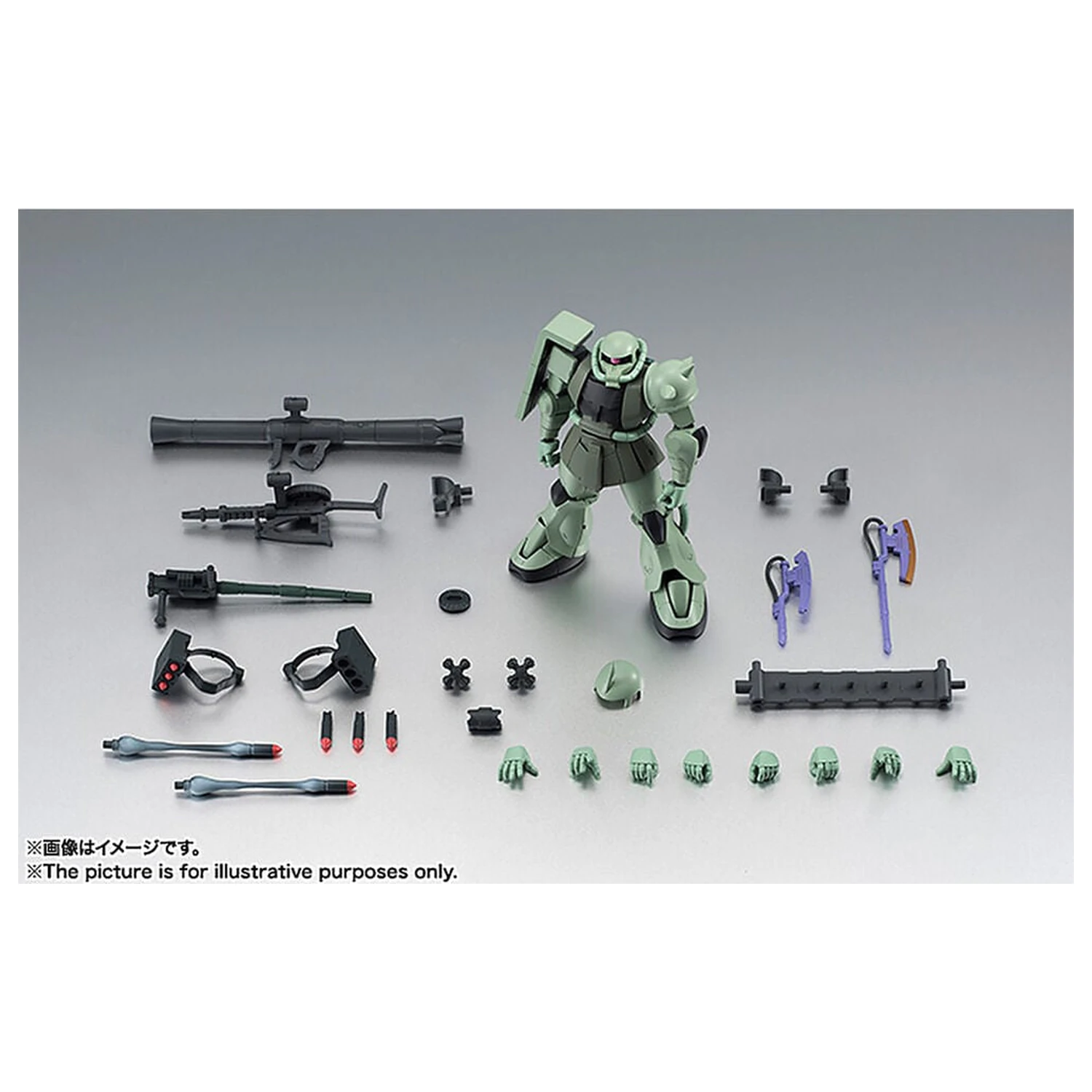 Mobile Suit Gundam Robot Spirits MS 06 Zaku ver ANIME Reissue figurka 12,5 cm fotografii produktu