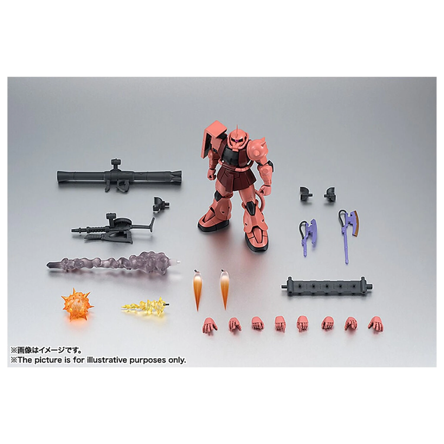 Mobile Suit Gundam Robot Spirits MS 06S Chars Zaku ver ANIME Reissue figurka 12,5 cm fotografii produktu