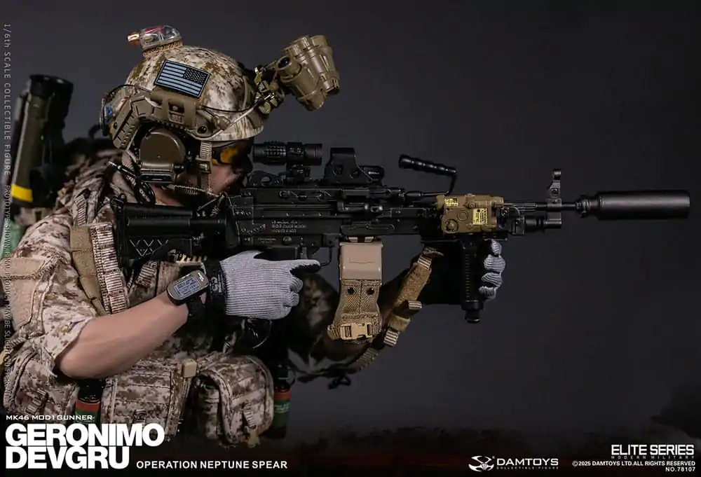 Moderní vojenská akční figurka 1/6 Geronimo Devgru - MK46 MOD1 Gunner (Operation Neptune Spear) 30 cm fotografii produktu