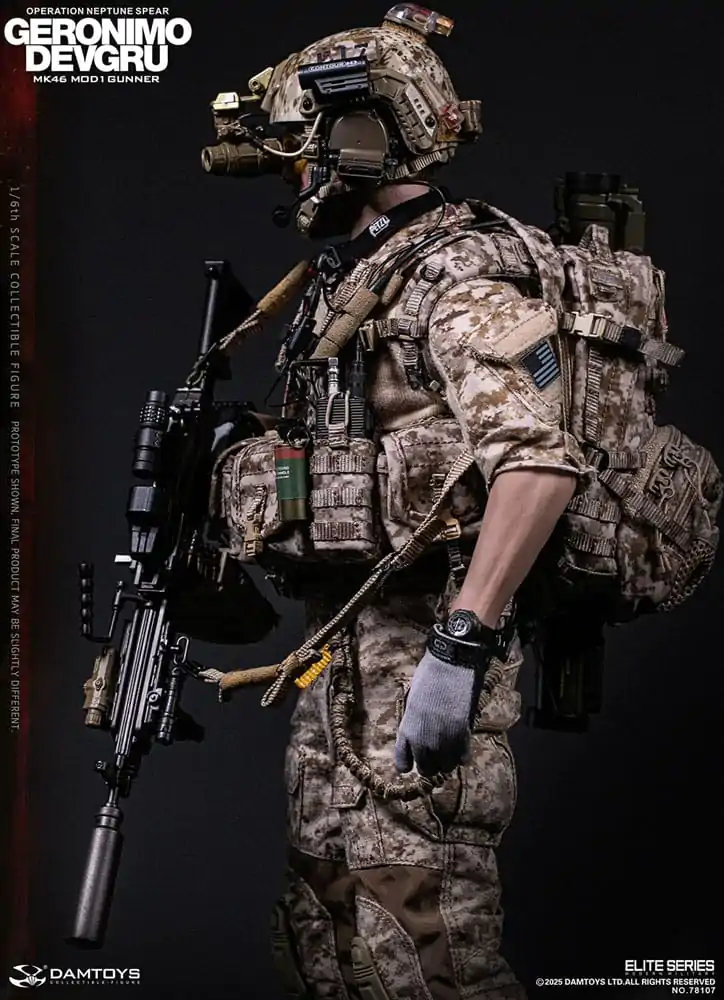 Moderní vojenská akční figurka 1/6 Geronimo Devgru - MK46 MOD1 Gunner (Operation Neptune Spear) 30 cm fotografii produktu