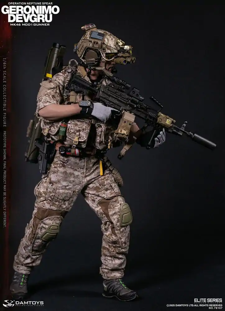 Moderní vojenská akční figurka 1/6 Geronimo Devgru - MK46 MOD1 Gunner (Operation Neptune Spear) 30 cm fotografii produktu