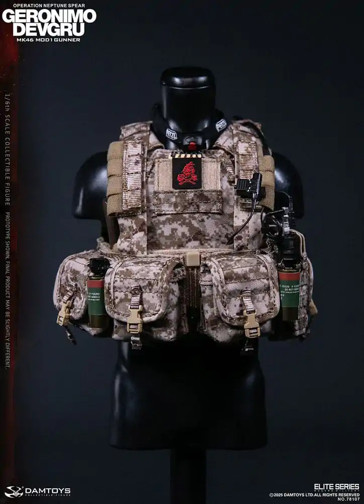 Moderní vojenská akční figurka 1/6 Geronimo Devgru - MK46 MOD1 Gunner (Operation Neptune Spear) 30 cm fotografii produktu