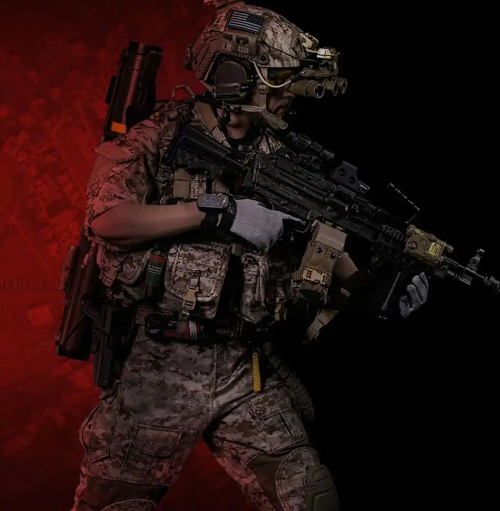 Moderní vojenská akční figurka 1/6 Geronimo Devgru - MK46 MOD1 Gunner (Operation Neptune Spear) 30 cm fotografii produktu