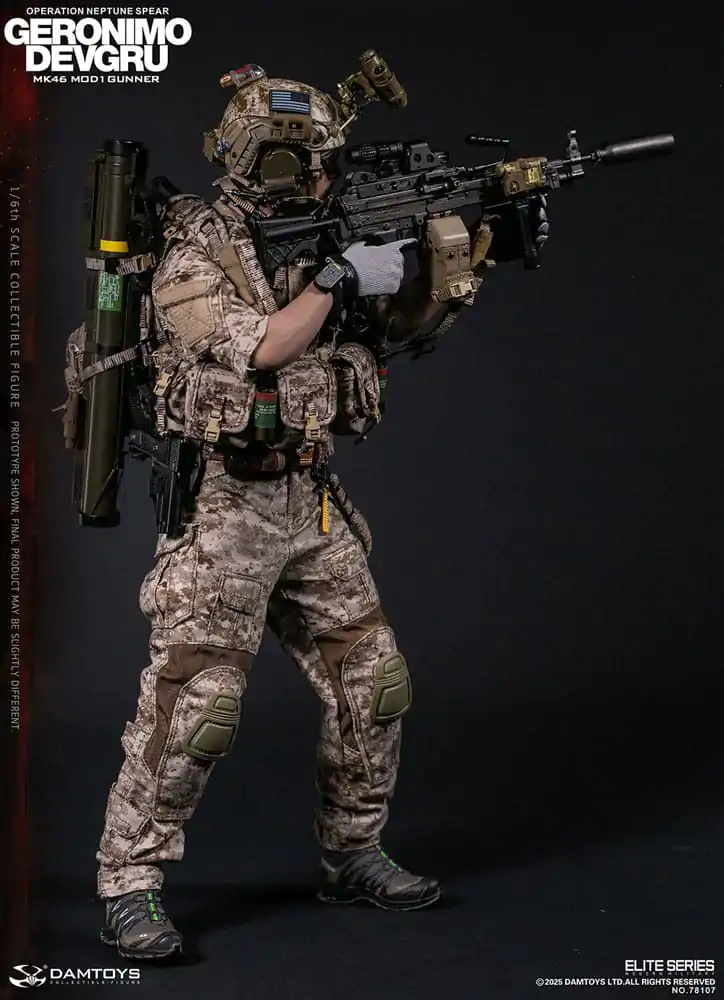 Moderní vojenská akční figurka 1/6 Geronimo Devgru - MK46 MOD1 Gunner (Operation Neptune Spear) 30 cm fotografii produktu