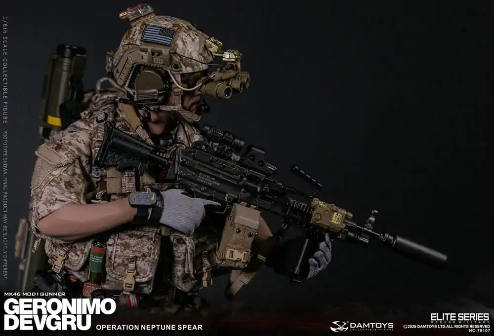 Moderní vojenská akční figurka 1/6 Geronimo Devgru - MK46 MOD1 Gunner (Operation Neptune Spear) 30 cm fotografii produktu