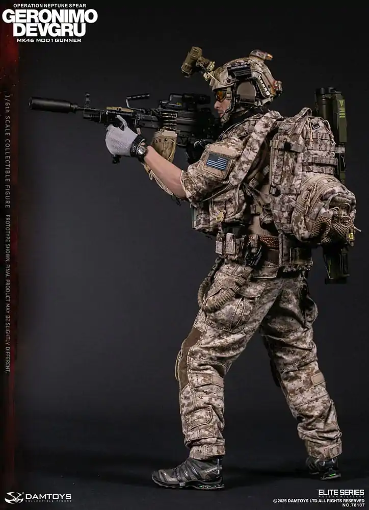 Moderní vojenská akční figurka 1/6 Geronimo Devgru - MK46 MOD1 Gunner (Operation Neptune Spear) 30 cm fotografii produktu