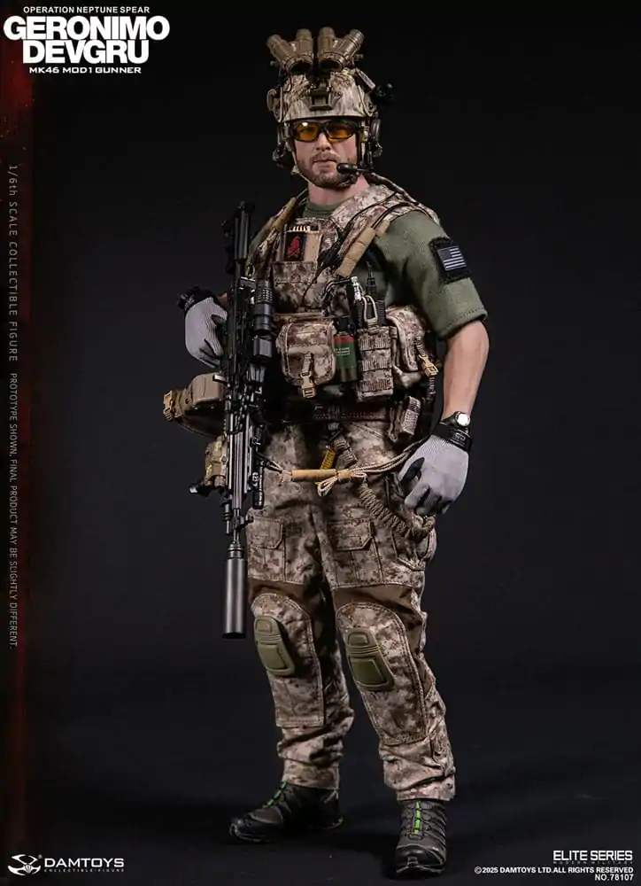 Moderní vojenská akční figurka 1/6 Geronimo Devgru - MK46 MOD1 Gunner (Operation Neptune Spear) 30 cm fotografii produktu