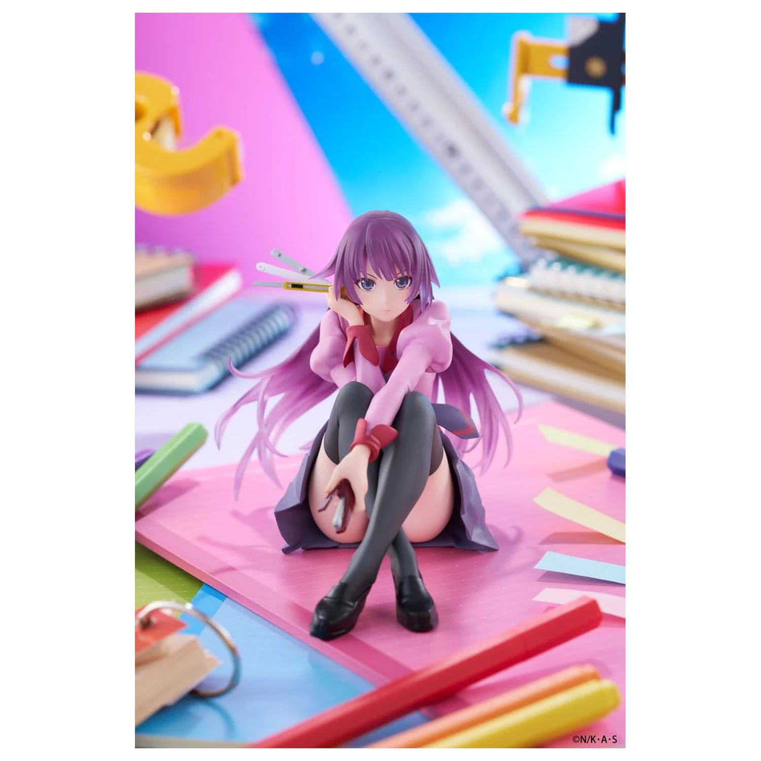 Monogatari PVC Soška Desktop Roztomilá figurka Hitagi Senjougahara 13 cm fotografii produktu