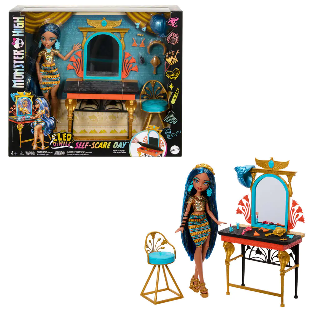 Monster High Cleo de Nile s panenkou a toaletním stolkem fotografii produktu