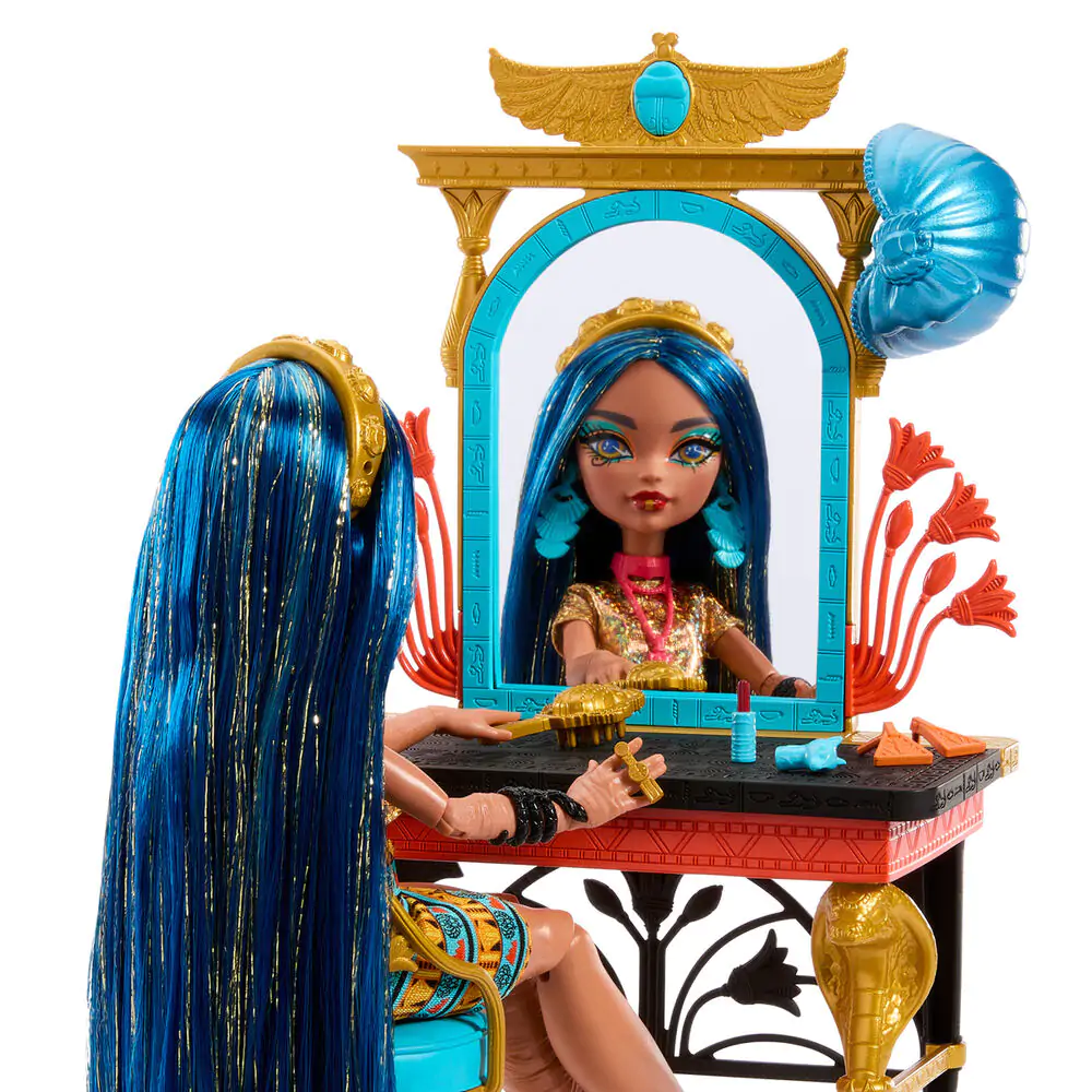 Monster High Cleo de Nile s panenkou a toaletním stolkem fotografii produktu